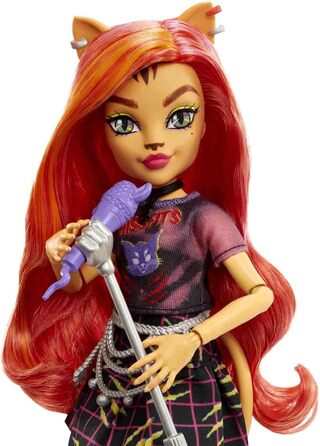 Колекційна лялька Monster High Toralei HHK57, смугаста, з домашніми тваринами та аксесуарами, Солодкі ікла G3 Перезавантаження, різнокольорова