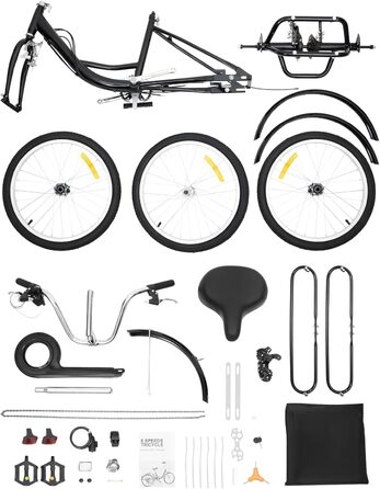 Дюймовий триколісний велосипед для дорослих, 3-колісний 8-швидкісний велосипед для старших людей з кошиком для покупок, триколісний велосипед для їзди на свіжому повітрі, міський велосипед для відпочинку, велосипед для старших людей з редуктором для покуп