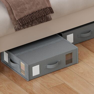 Органайзер для зберігання постільної білизни на 6 предметів, складна сумка для зберігання простирадл, можна використовувати в шафах, під ліжками та шухлядах, коробка для зберігання простирадл та одягу, темно-сірий, 6 предметів