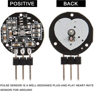Датчик пульсу, датчик серцевого ритму, датчик серцебиття, чорно-червоний, 136001