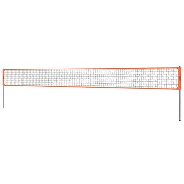 Комплект волейбольної сітки VEVOR зі збільшеним ігровим полем (9,7 x 2,4 м), портативний, з регульованою висотою, для пляжу та саду (з м'ячем та сумкою), помаранчевий