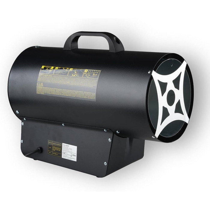 Газовий пропановий обігрівач FUXTEC FX-GH33, потужність 30 кВт, споживання 2,18 кг/год, потік повітря 360C, п&39єзопідпалювання, захист від перегріву, робота від мережі 220240 В, для використання на відкритому повітрі/добре провітрюваних приміщень, 33 кВт