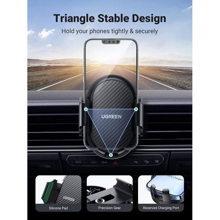 Тримач для мобільного телефону автомобільна вентиляція універсальний 360 градусів автомобільний тримач для мобільного телефону для