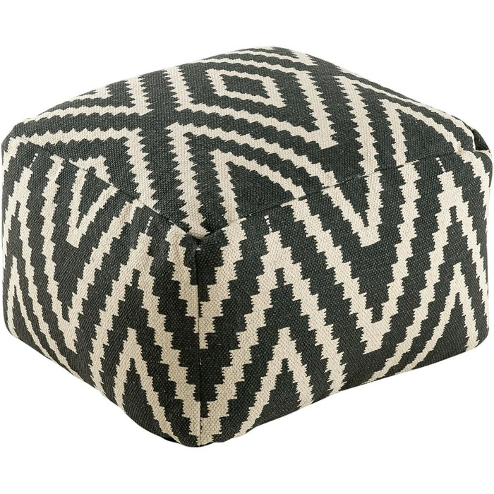 Килим куб сидіння 50x50 H35см пуф підніжка підлогова подушка підніжка колір чорний