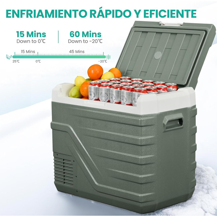 Портативний електричний холодильник 44 л, портативний холодильник 12 В/24 В постійного струму 100 240 вольт змінного струму для ав