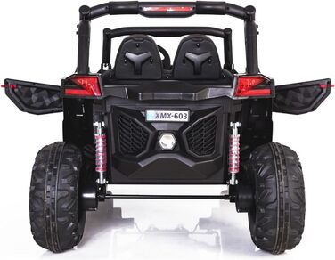 Дитячий електромобіль 12В 2-місний, NEW RSX електричний баггі для дітей, чорний, з пультом дистанційного керування 2,4 ГГц, 36 міс