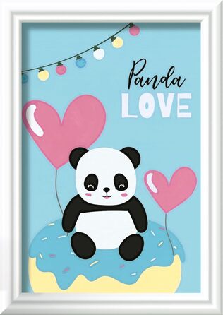 Розмальовка за номерами Панда для дітей віком від 7 років, 20058 - Panda Love -