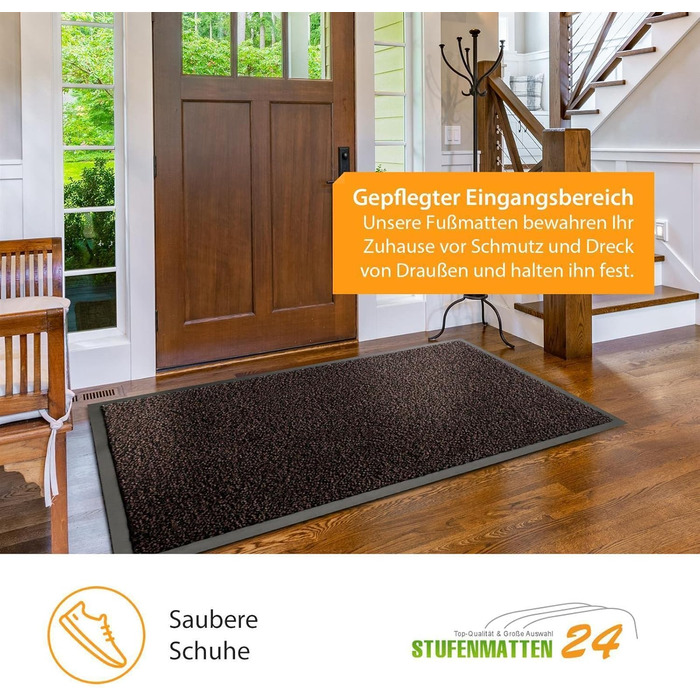 Килимок для бруду Kettelservice-Metzker Килимок для очищення Різні кольори та розміри Терра Коричнево-чорний строкатий 120 x 180 см 120 x 180 см Коричнево-чорний