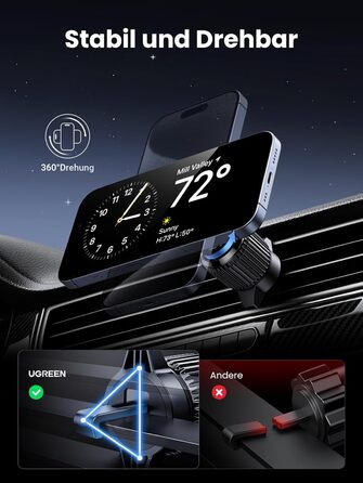 Тримач для мобільного телефону автомобільний з функцією зарядки Тримач для мобільного телефону сумісний з автомобільним тримачем M