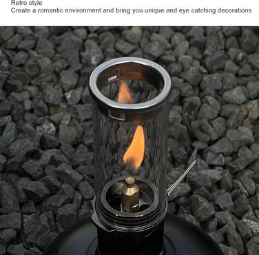 Портативний ліхтар для намету Srliya, газовий ліхтар для кемпінгу, алюмінієвий сплав, латунь, скло, газовий ліхтар для намету на відкритому повітрі, вінтажна газова свічка для походів, піших прогулянок, риболовлі
