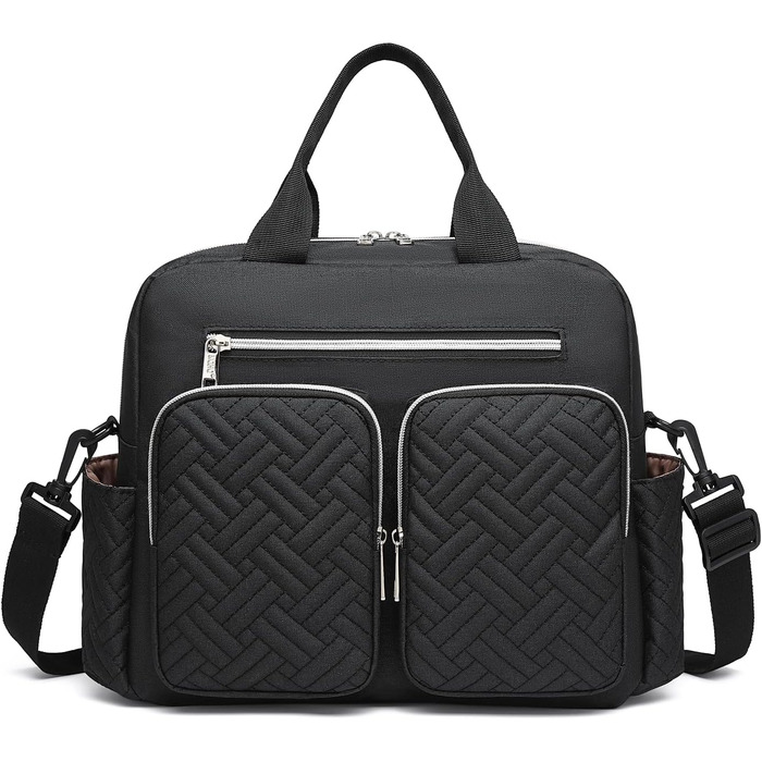 Сумка для пеленання дитини, стильна, для мами і тата, дорожня сумка-трансформер з ізольованими кишенями чорна