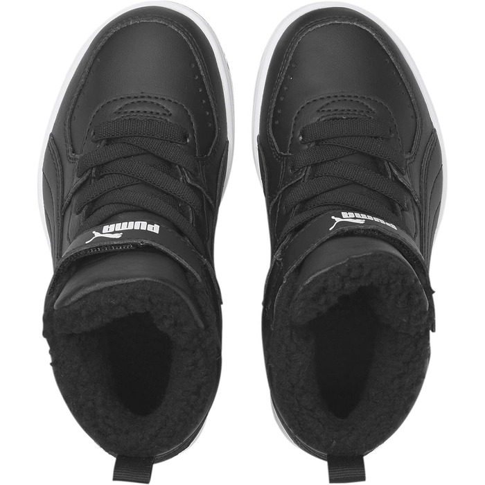 Дитячі кросівки PUMA Rebound Joy FUR Jr Unisex (приталені) 375477 Чорний 28 EU Puma Чорний Puma Білий