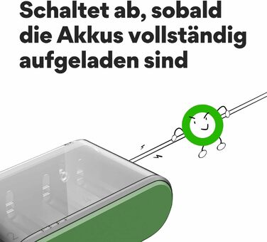 Універсальний зарядний пристрій GP ReCyko з USB, акумуляторний зарядний пристрій для всіх стандартних батарейок AA, AAA, C, D, 9V, міцна касетна конструкція