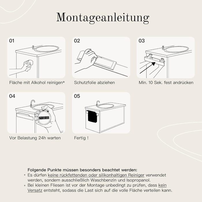 Вішалка для рушників без свердління Вішалка для рушників на клей для ванної та кухні Кільце для рушників Настінний тримач самоклею