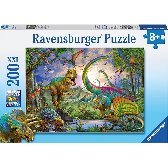 Дитячий пазл Ravensburger - 12718 У царстві гігантів - пазл динозавр для дітей від 8 років, 200 елементів у форматі XXL