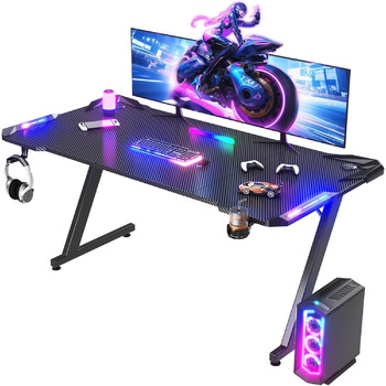 Ігровий стіл JUMMICO 160 x 60 см з RGB LED-підсвіткою