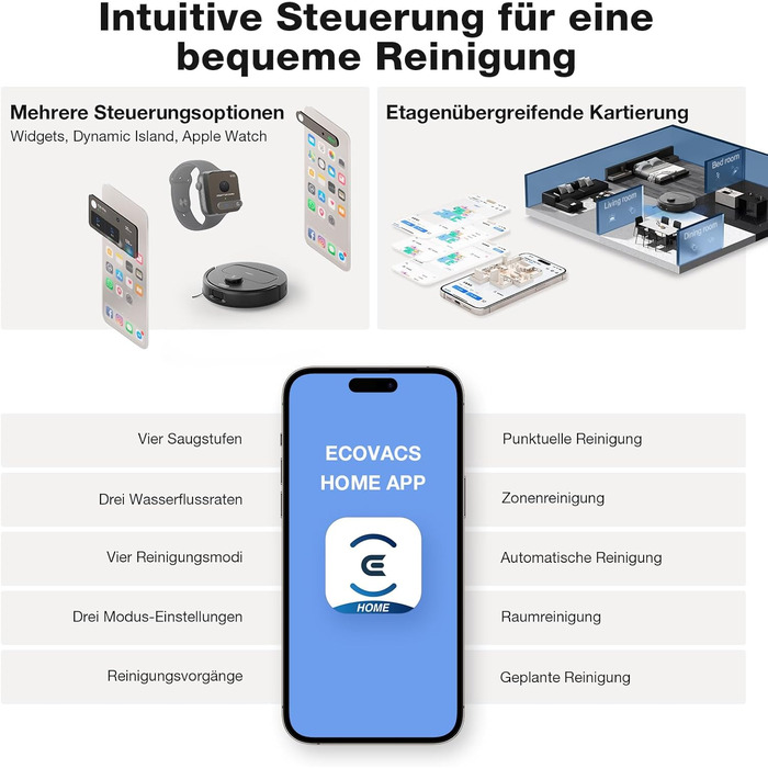 Універсальний вакуумний робот з функцією миття підлоги, потужність всмоктування 10 000 Па, технологія ZeroTangle 2.0, очищення кра