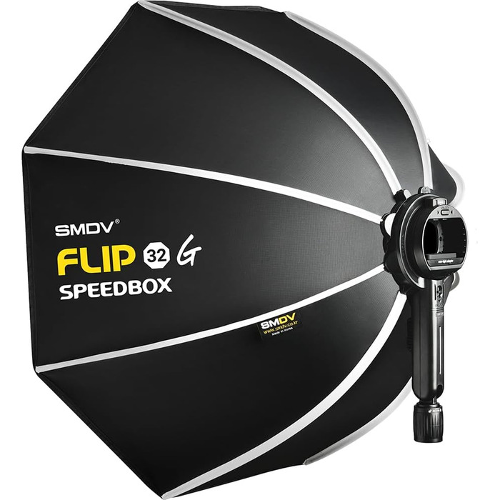 Професійний SMDV Speedbox-Flip32G Softbox 80 см - Швидке налаштування, Рівномірне світло, Чохол для перенесення в комплекті - Професійна зйомка