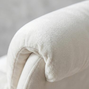 Крісло для домашнього офісу, оксамитове крісло, поворот на 360, регульована висота, ергономічне офісне крісло, крісло-косметика, обертове крісло, дихаюче, для кабінету/спальні, витримує до 120 кг (біле), 52x44x85 см