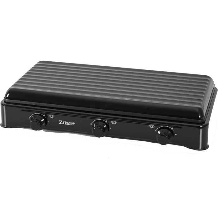 Газова плита Zilan 3 конфорки 30/50 мбар підходить Кемпінгова піч Варильна поверхня Газова плита Газова варильна поверхня Газ пропан Знімна кришка 3 Фламміг Кабуретка