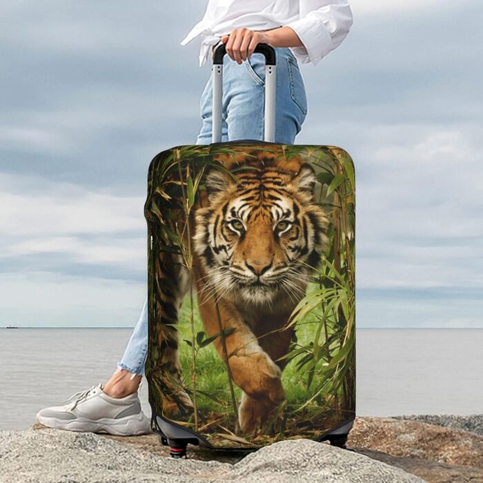 Чохол для валізи Tiger, міцний захист, підходить для багажу розміром 45.7 - 81.3 см, малий, Чорний