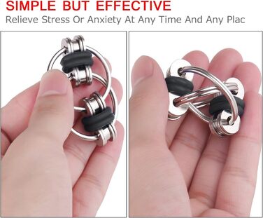 Велосипедний ланцюг Fidget Stress Reducer для дорослих і дітей (3 упаковки)