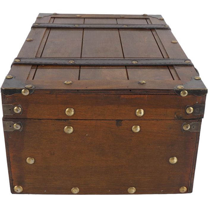 Скриня з кедрового дерева Dioche, портативна дерев&39яна скриня з потертим виглядом, футляр для зберігання одягу, іграшок та реквізиту античне бронзове покриття з ручкою зі штучної шкіри ідеально підходить для домашнього декору та повсякденного використан