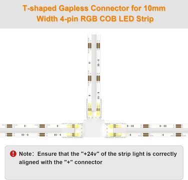 Контактний роз'єм для світлодіодної стрічки RGB COB, роз'єми у формі L/T, з'єднувач від смуги до стрічки для проектів освітлення 10 мм 5050 своїми руками, 4-