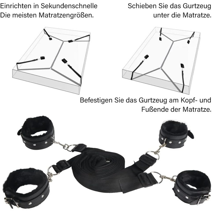 Набір бондажів Hallowa бондажі обмеження секс з наручниками манжети для ніг секс іграшки для ліжка БДСМ комплект постільний набір обмеження sm секс іграшки для початківців і пар екстремальний бондаж набір