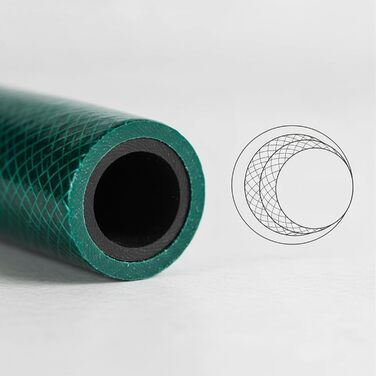 Шланг садовий Relaxdays, 70 метрів, 3/4 дюйма, 3-шаровий, стійкий до перегинів, УФ-стійкий, для поливу саду, зелений