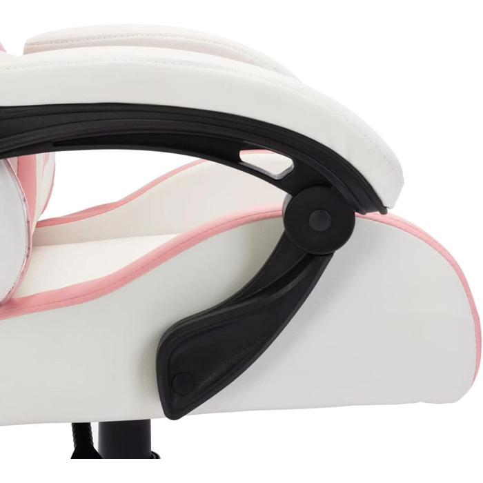 Ігрове крісло з RGB-підсвічуванням, офісне крісло, ігрове крісло, письмове крісло, обертове крісло, рожево-чорна штучна шкіра