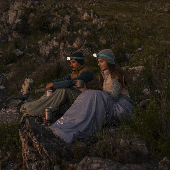 Міні-спальний мішок Naturehike Ultralight, малий, 680/760 г, 3 сезони, 190x75/205x85 см, для піших прогулянок, походів, кемпінгу при температурі приблизно 15C, синій-XL