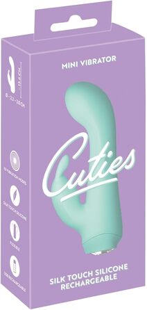 Міні-вібратор Cuties, зелений, 13,6 см