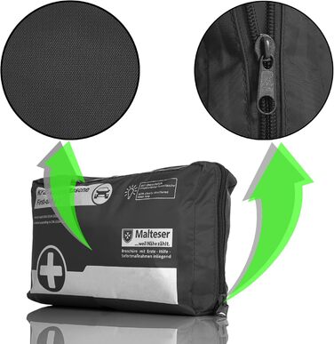 Аптечка BigDean аптечка автомобільна - чорна згідно DIN 131642022 - аптечка автомобільна - аптечка автомобільна 2024 - аптечка авт