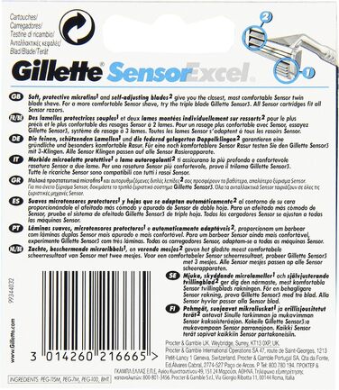 Леза Gillette Sensor Excel, 10 шт.