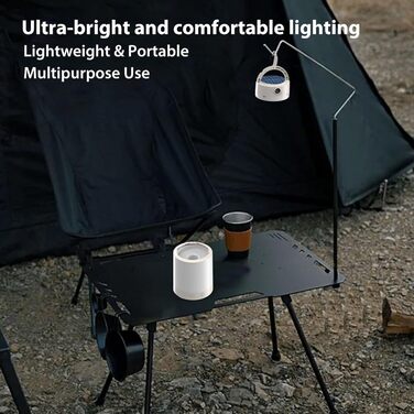 Сонячний кемпінговий ліхтар, акумуляторний, водонепроникний, легкий, 300 люмен - високоефективні гаджети для кемпінгу та надзвичайних ситуацій