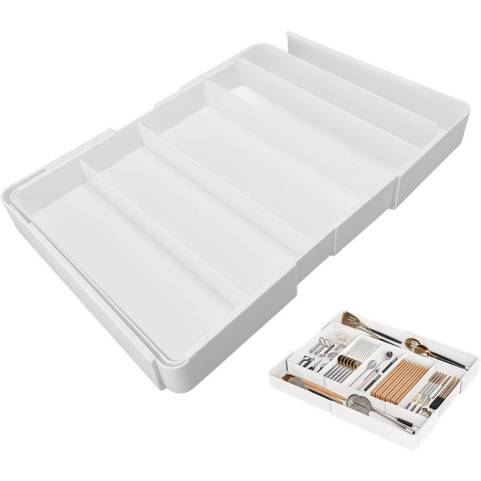 Лоток для столових приборів у шухляді, багатофункціональний, органайзер для офісного столу, роздільник для косметичних шухляд, туалетний столик у спальні, рішення для зберігання з ABS-пластику