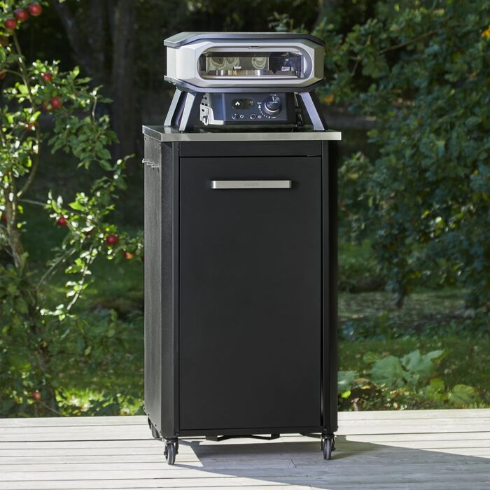 Вулична кухня cozze Висота 110 см Стільниця з нержавіючої сталі Модульна конструкція З місцем для зберігання та гачками Всепогодна та міцна Для печі для піци та гриля 90537