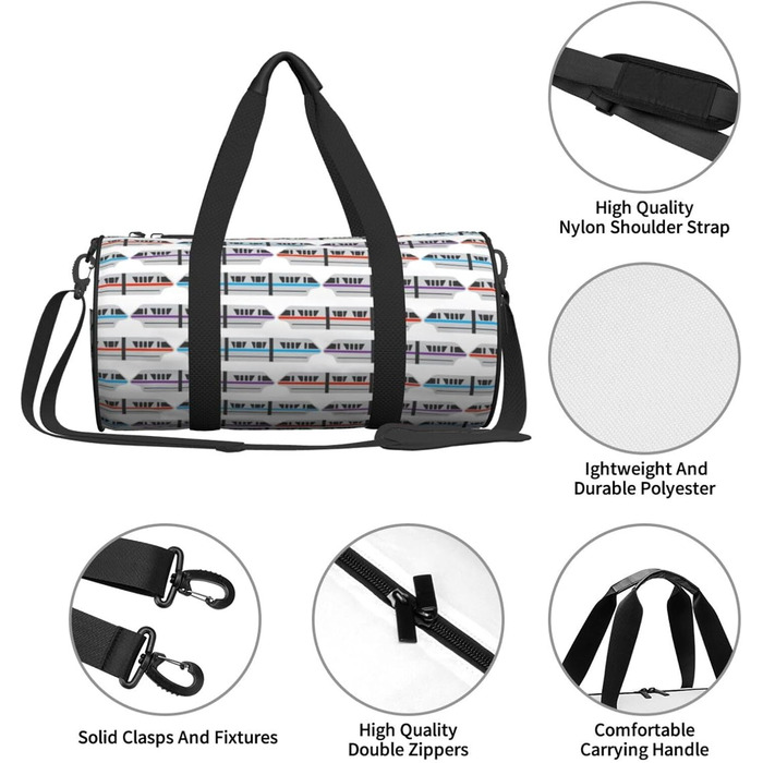 Дорожня сумка Місячні Вовки 3D, кругла, великої місткості, легка та міцна, ідеальний подарунок для походів, відпустки, ділових поїздок та іншого, на одне відділення, універсальний розмір