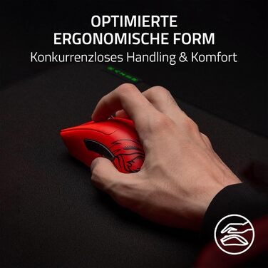 Легка бездротова ергономічна кіберспортивна миша (63 г, оптичний сенсор Focus Pro 30K, перемикач миші Gen-3, бездротовий зв'язок H