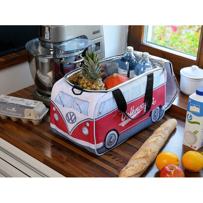 Сумка-холодильник Volkswagen Hippie Bus T1 Camper Van 25 л одного розміру червоного/білого кольору