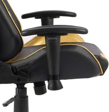 Обертове ігрове крісло, офісне крісло, ігрове крісло, письмове крісло, обертове крісло, золотистий ПВХ