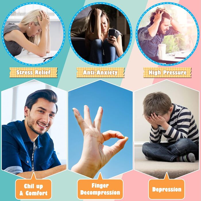 Антистресові іграшки, пальчикові іграшки для зняття тривоги, іграшки для зняття стресу для дітей та дорослих, набір антистресових