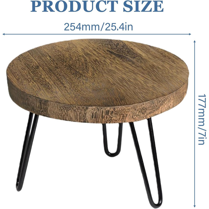 Дерев&39яна підставка для рослин, 25,4 * 17,8 см, кругла підставка для квітів з 3 ніжками, полиця для рослин, стійка для квітів, квітковий табурет, мінімалістична бамбукова підставка для рослин для вітальні, балкону, саду, декору для приміщень/зовнішнього