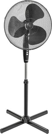 П'єдестальний вентилятор Bestron з трьома швидкостями, вентилятор з функцією обертання на 75 і регулюванням висоти до 122 см, Ø 45