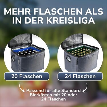 Сумка-холодильник для пивних ящиків - Складана, ізольована термосумка для пива - Легка та міцна - Ідеально підходить для барбекю, вечірок, фестивалів та кемпінгу