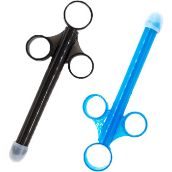 Аплікатор для змащення, 2 шт. синього багаторазового шприца зі змащенням, анально-вагінальний шприц-постріл з кільцем для зчеплення та ручкою для пальців для інтимного догляду та очищення