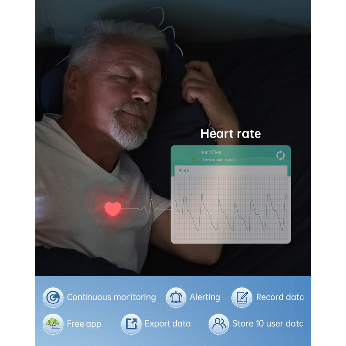 Пульсоксиметр Дитячий вимірювач насичення киснем Палець з APP, HOLFENRY Монітор кисню в крові Пальцевий оксиметр Палець Кисень Bluetooth для дітей і радіоняня SpO2, частота серцевих скорочень для дорослих і дітей