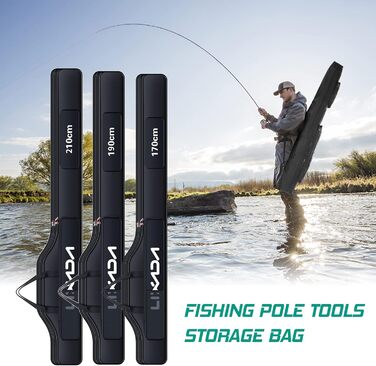 Сумка для рибальських снастей KOCAN, сумка для риболовлі 190 см, портативна складна вудка та сумка для зберігання спорядження
