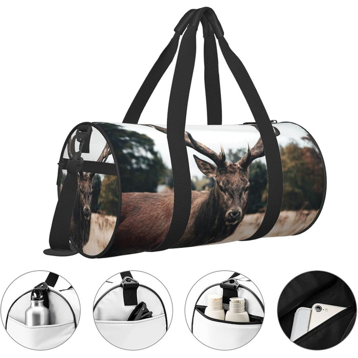 Дорожня сумка-циліндр з квітковим принтом, спортивна сумка для чоловіків та жінок, сумка-мішок, спортивна сумка